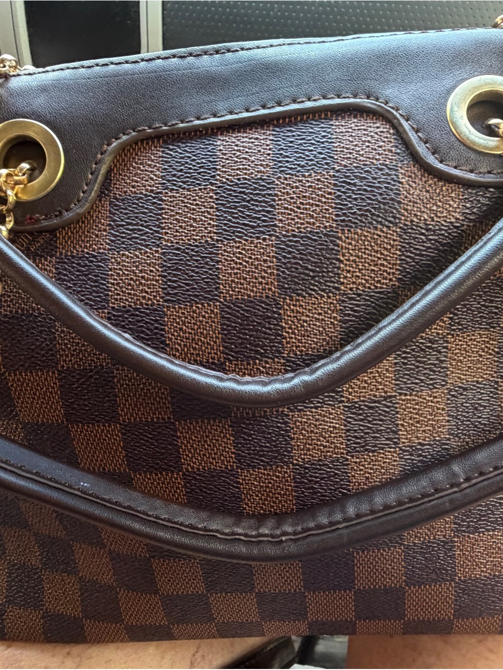 Loius Vuitton Classic Checkered Brown Tote Handbag